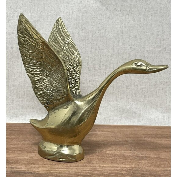 Vintage Metal Brass Duck Goose About 6 Inch tall - Picture 1 of 7